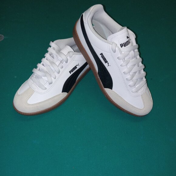 New PUMA Women's Turino II OG Sneaker White Black Futbol Trainers Shoe size 6 - Picture 1 of 8